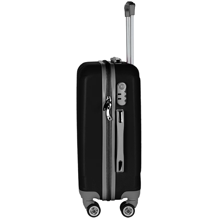 Fekete bőrönd, méretei 65 x 39 x 24 cm - 56l