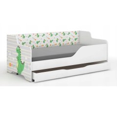 Letto per bambini con drago fiabesco 160x80 cm
