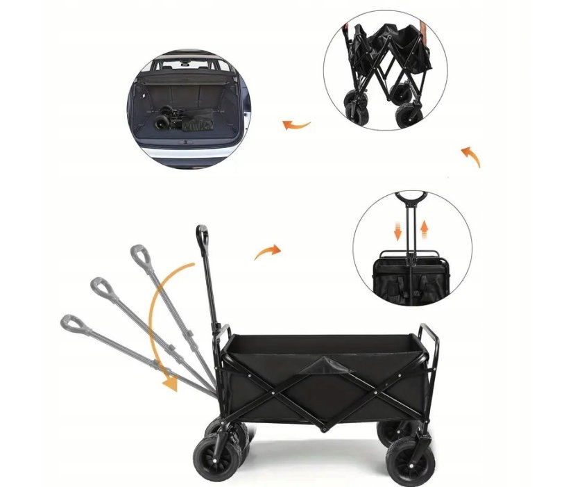 Skladací prepravný vozík - premium 150 L