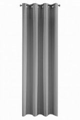 Siva i srebrna zavjesa za krugove protkana srebrnom niti 140 x 250 cm