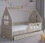 Kinderbettenhaus mit Schublade 160 x 80 cm in Eiche sonoma rechts