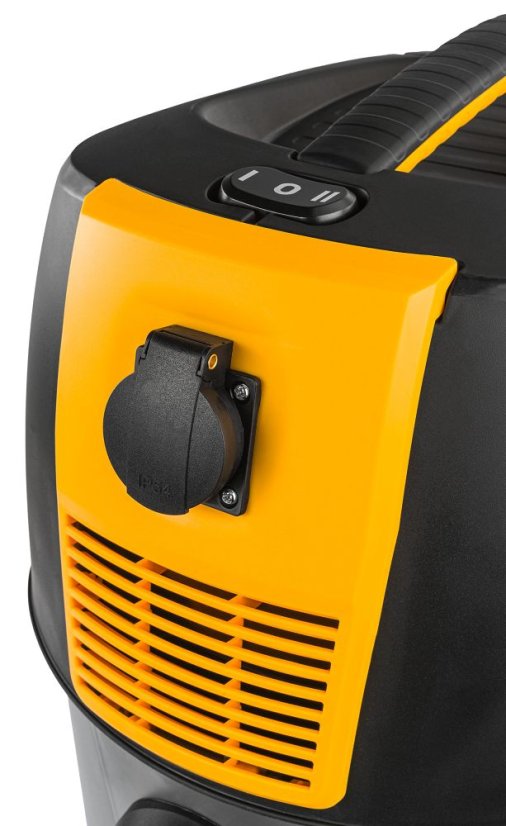 Priemyselný vysávač 1600 W bezvreckový 30 l s HEPA filtrom a zásuvkou na náradie Powermat PM-OD-1600T-PRO