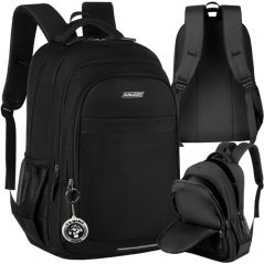 Schwarzer Rucksack aus strapazierfähigem Material - mehrere Größen
