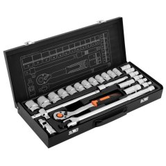 Chiavi a bussola 1/2, set di 25 pezzi, CrV 10-036 NEO