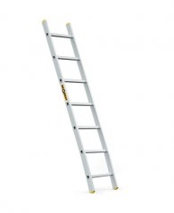 Enodelna aluminijasta nosilna lestev s 7 stopnicami in nosilnostjo 150 kg