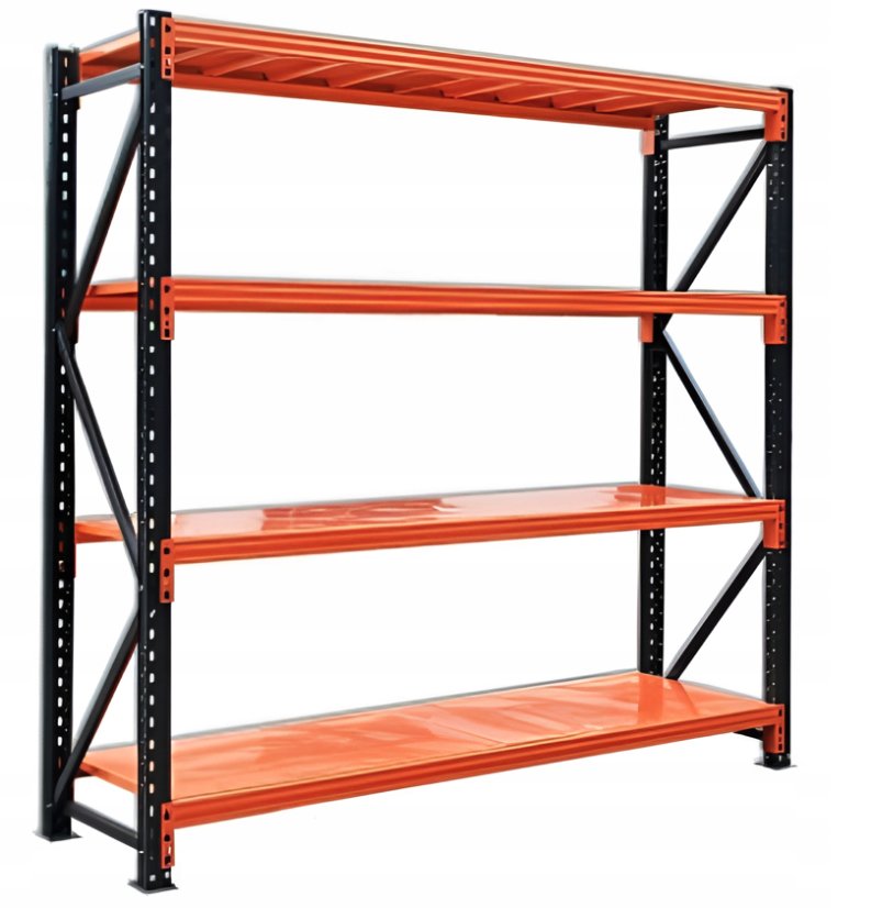 Kovový regál do skladu, garáže a dílny - nosnost 1 000 kg, 4 police