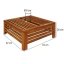 Capac din lemn de salcâm pentru suport umbrelă 62 x 62 x 26 cm