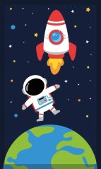 Otroška bombažna brisača z vesoljskim motivom - za male astronome