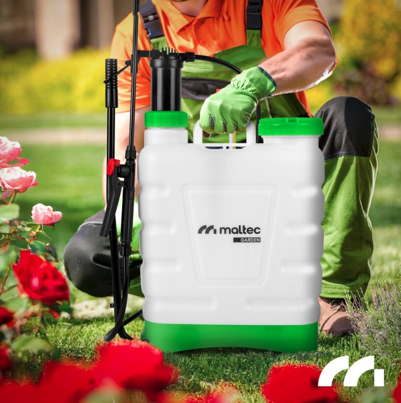 Pulverizator manual cu presiune pentru grădină 16L cu duză lungă și set de duze