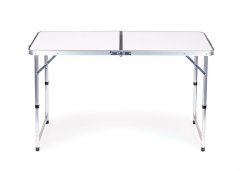 Klappbarer Catering-Tisch 119,5x60 cm weiß mit 4 Stühlen