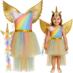 Costume da unicorno per bambini - vestito, fascia e ali