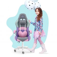 Детски стол за игра Rainbow лилаво-сиво