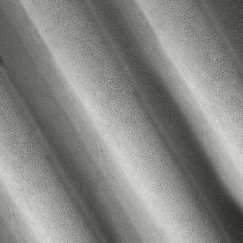 Bársonyos ezüst színű sötétítő függöny 140 x 300 cm