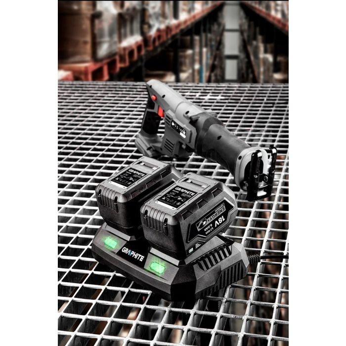 Dvojitá nabíjačka pre batérie Energy + 58G085 GRAPHITE