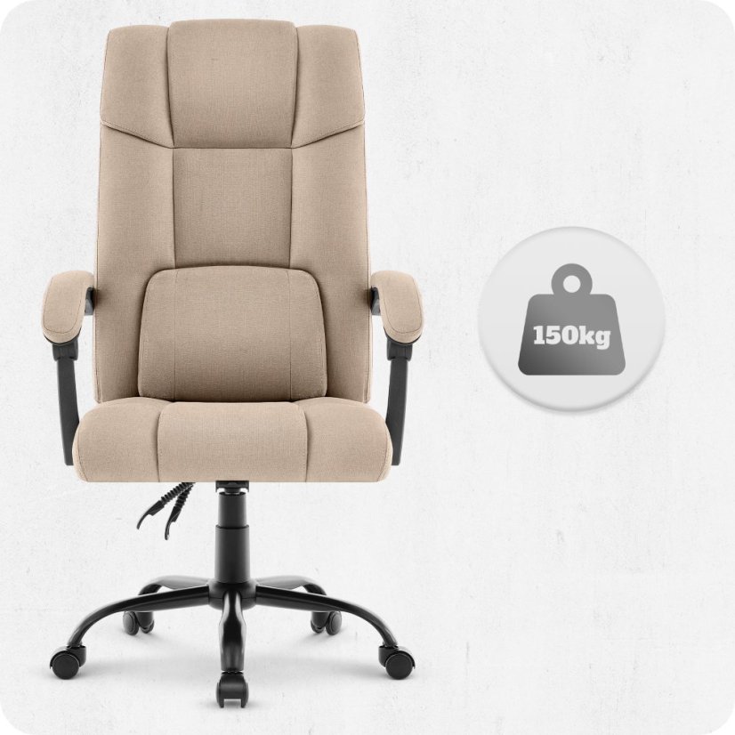 Ergonomska uredska stolica CABRO C505 do 150 kg bež boje