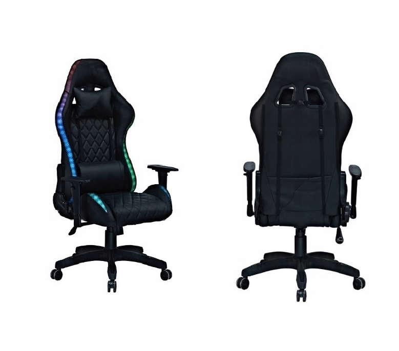 Stílusos ergonomikus játékszék LED világítással