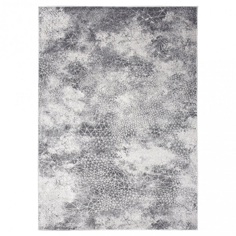 Сив дизайнерски килим с деликатна шарка 