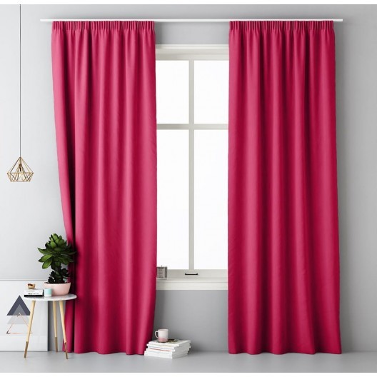 Sötét rózsaszín sötétítő függöny 140 x 250 cm
