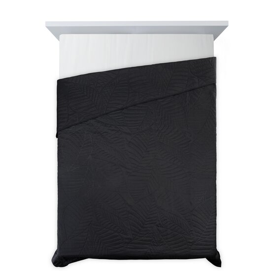 Moderný prehoz na posteľ Boni čiernej farby