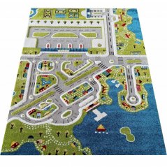 Сензорен детски килим с мотив на морски град