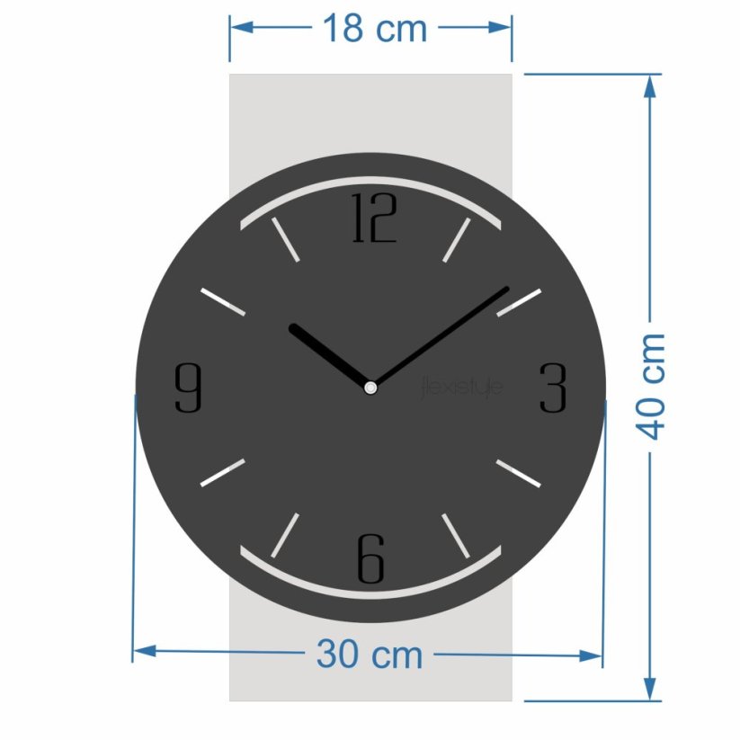 Dubové nástenné hodiny Geometric - číre sklo