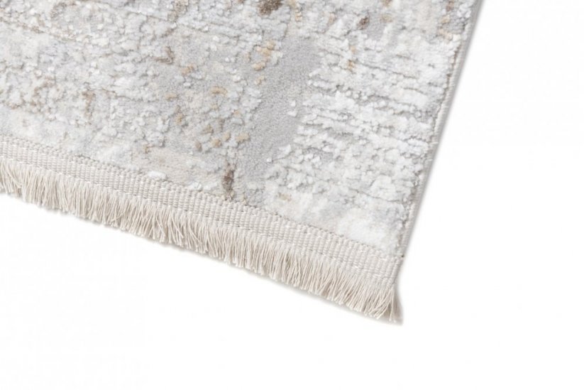 Svetlý krémovo-sivý dizajnový vintage koberec so vzormi - Rozmer koberca: Šírka: 160 cm  | Dĺžka: 230 cm