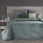 Cuvertură de pat modernă matlasată verde catifelată