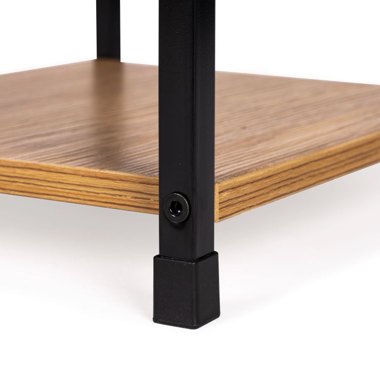 Moderní regál 80 cm se 3 policemi dřevo / kov