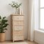 Kommode LUIZA mit 5 Schubladen - Boho-Design, 40 x 29 x 90 cm