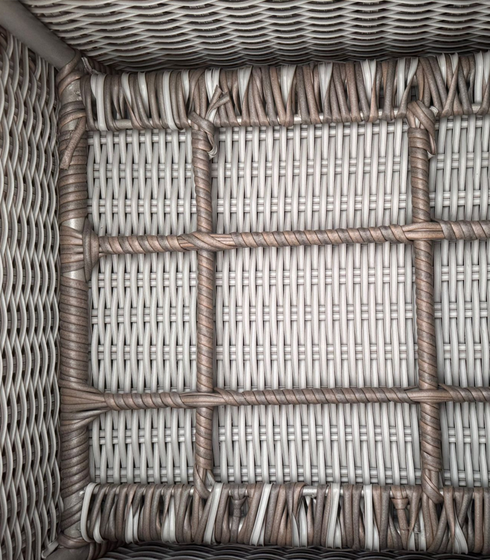 Zahradní ratanové křeslo s podnožkou