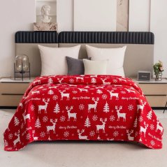 Prešívaná vianočná prikrývka so sobmi