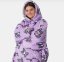 Oversize župan fialovej farby s motívom CORGI PURPLE