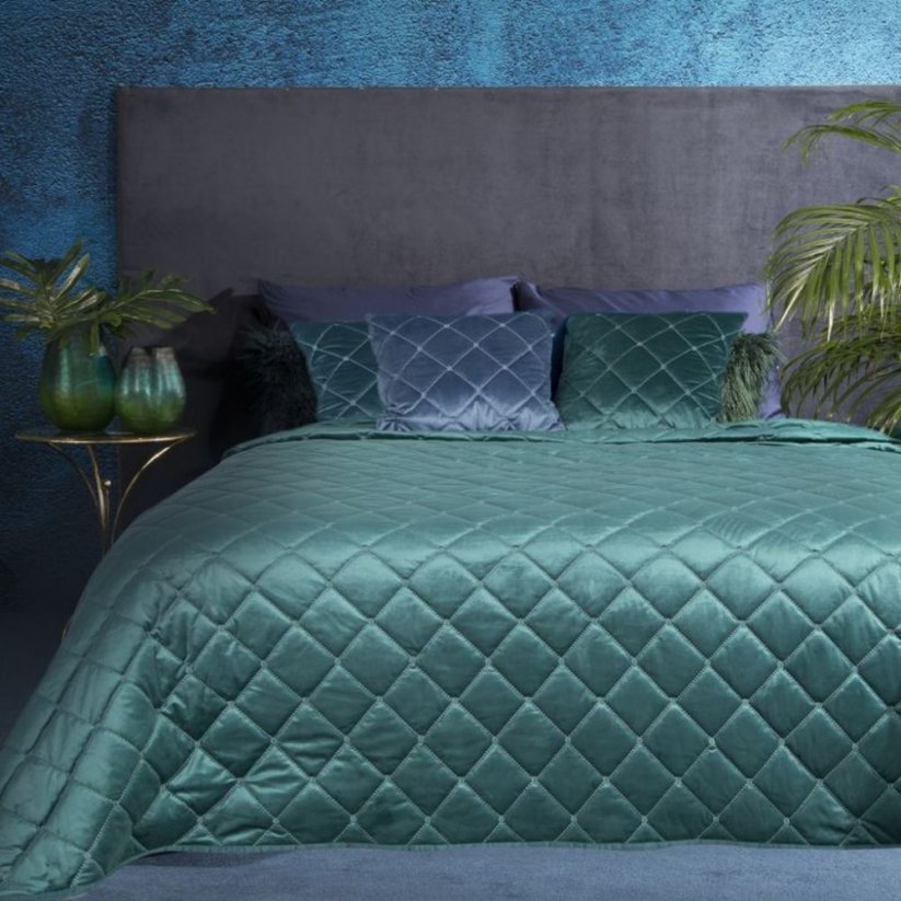 Luxus bársony ágytakaró díszvarrással - Méret: Szélesség: 220 cm | Hossz: 240 cm