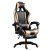 Comoda sedia da gaming con cuscino nero e oro