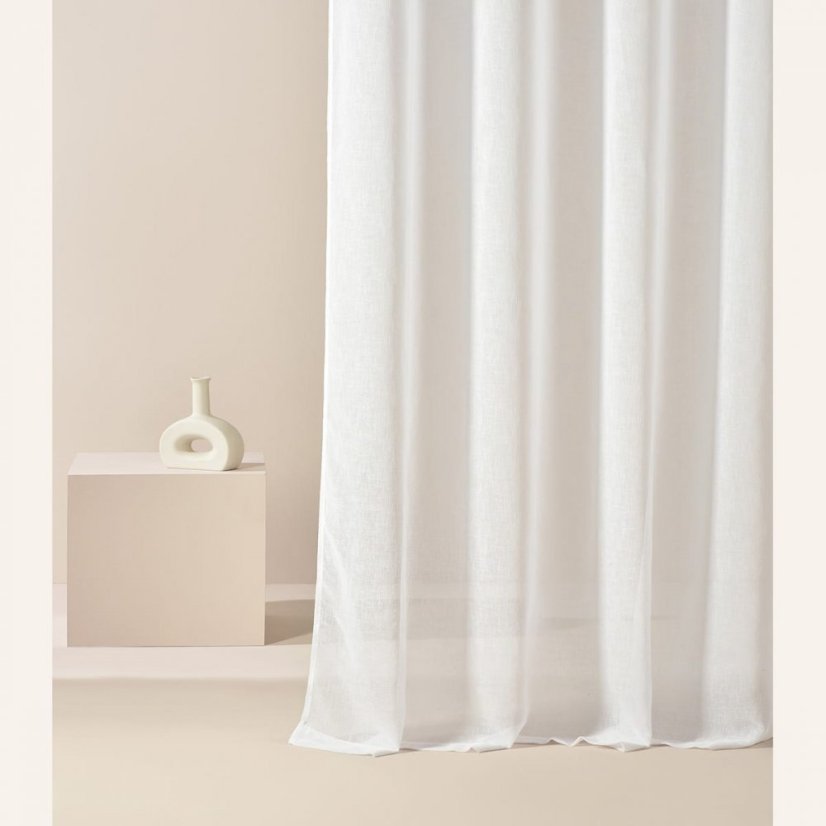 Bílý závěs Sensia s průchodkami 400 x 250 cm