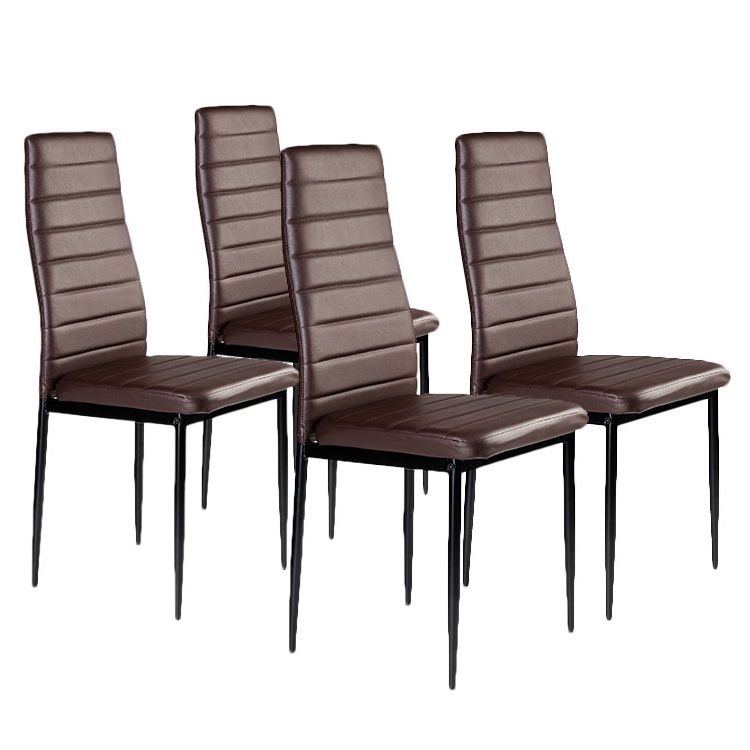 Set di 4 eleganti sedie in marrone dal design senza tempo