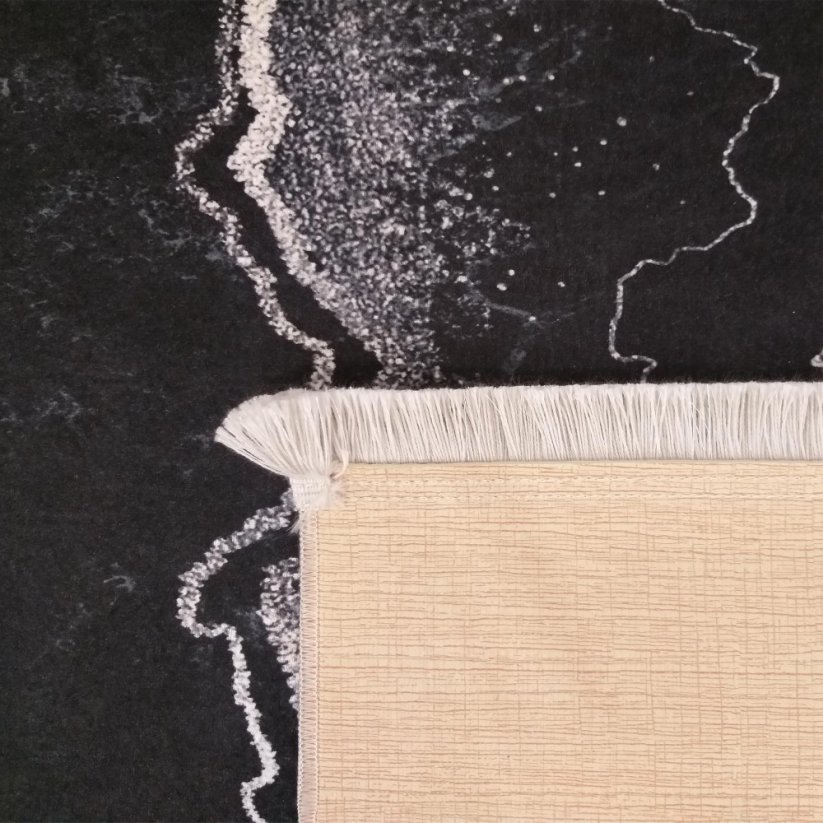 Szürke csúszásgátló szőnyeg absztrakt mintával