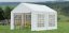 Класическа парти палатка в бяло с прозорци