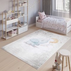 Kinderteppich mit Elefantenmotiv und Mond