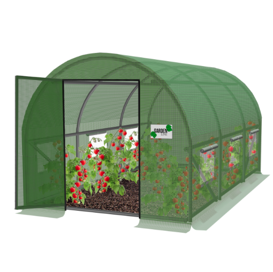 Záhradný fóliovník EXTRA 2 x 3 m s dverami na pántoch