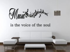 Wandaufkleber mit der Aufschrift MUSIC IS THE VOICE OF THE SOUL