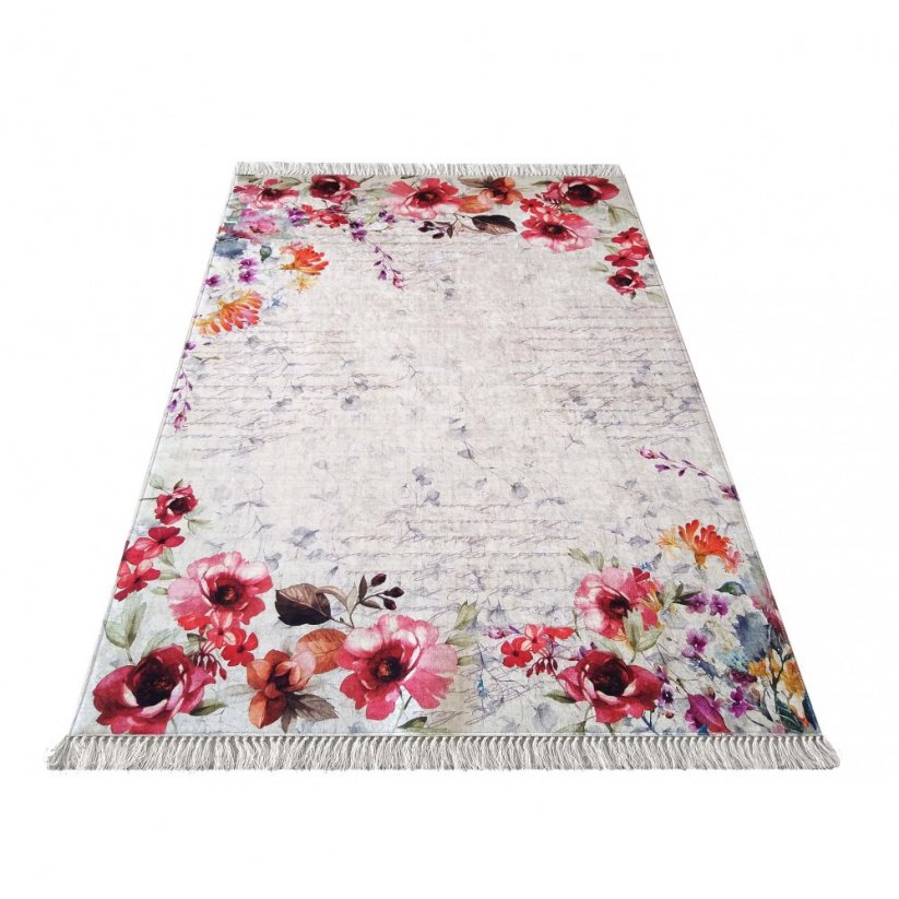 Prekrasni tepih za dnevni boravak s cvjetnim uzorkom