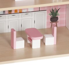 Veľký drevený domček pre bábiky s LED osvetlením