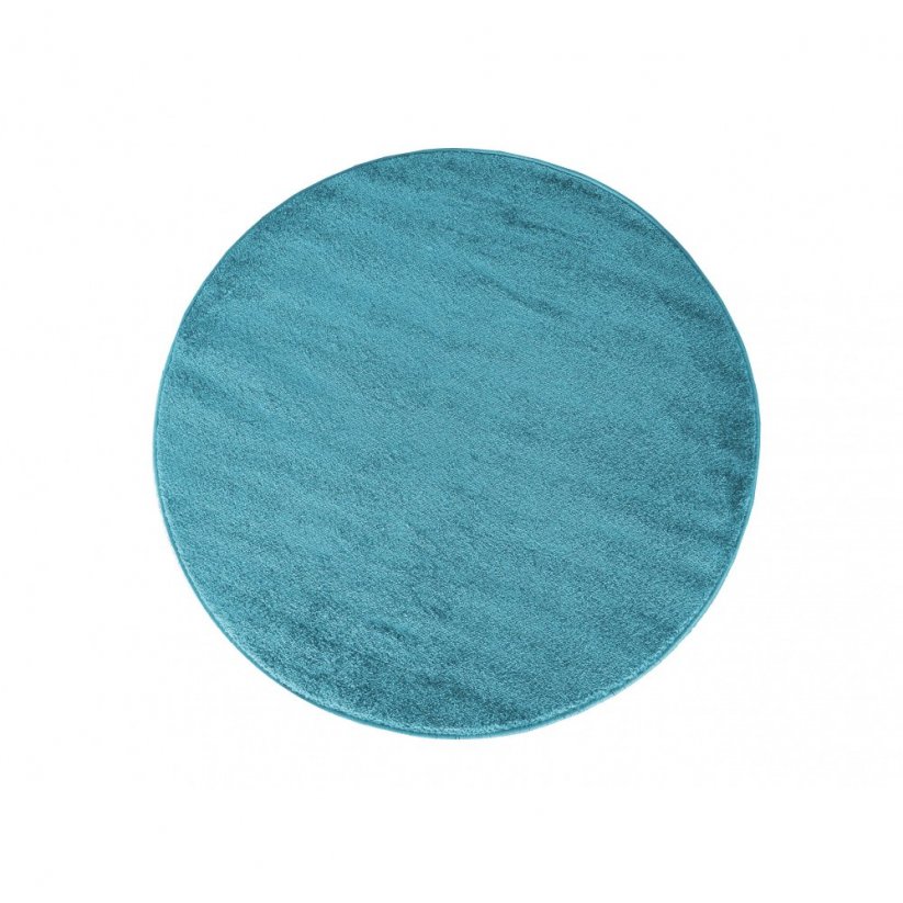 Kulatý koberec modré barvy - Rozměr koberce: Šířka: 80 cm | Délka: 80 cm