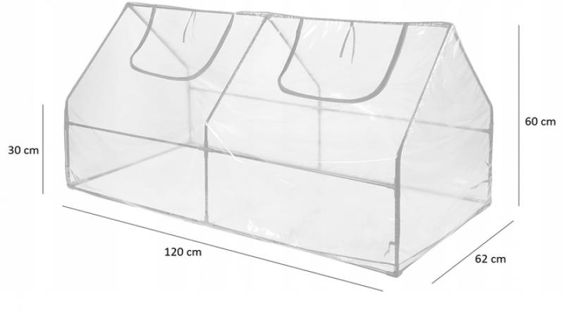 Практичен градински контейнер с размери 120 x 62 x 60/30 cm