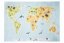 Kinderteppich mit einer Weltkarte und Tieren