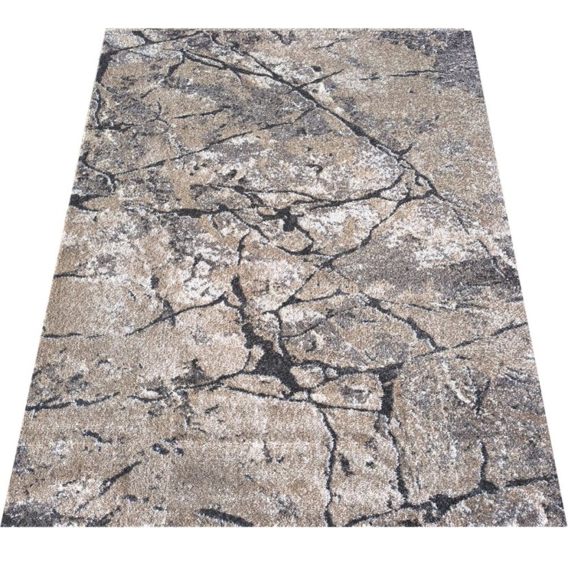 Modern barna szőnyeg természetes mintával - téglalap alakú