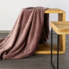 Plyšová deka s reliéfnym vzorom staroružová