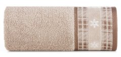 Weihnachtshandtuch aus Baumwolle beige