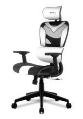 Bílo-černá herní židle COMBAT 8.0 WHITE